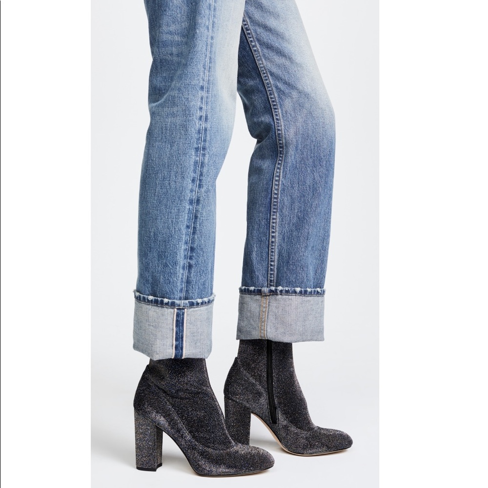 Sam Edelman Calexa Sock Bootie - Blue / Gold - 5.5